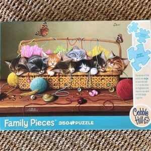 2for$20🟠Cobble Hill Cat Puzzle 350 Family Pieces